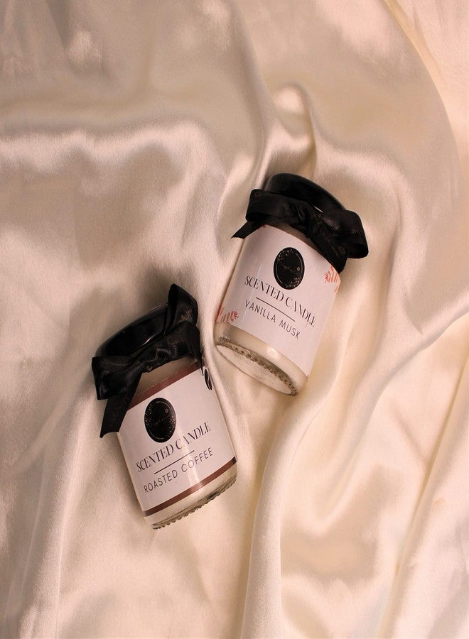 Wrapped up Love Soy Wax mini Scented Candles Pack of 2 (Roasted Coffee and Vanilla Musk, Luxury Scented Candle, Hand Poured, Long Burn Time, Black soot Free) - Image 2